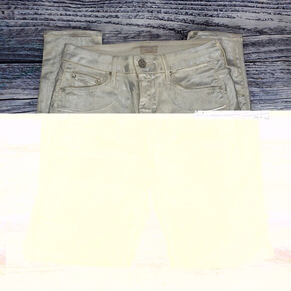 Mother High Waisted Looker Ankle Silver Linings Jeans Women's Size 31 - Picture 2 of 10